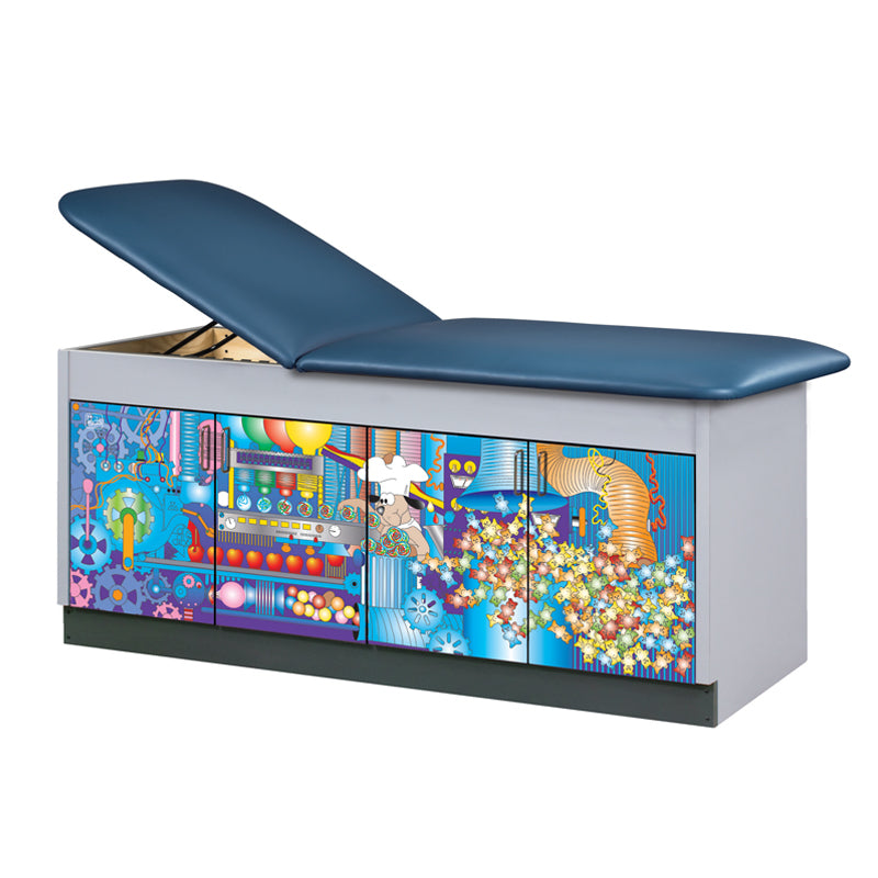 Clinton Industries - 7370-71 Pediatric Cabinet Treatment Table w/ Adjustable Back, Discover. Sweet Dreams - Clinton Industries product image