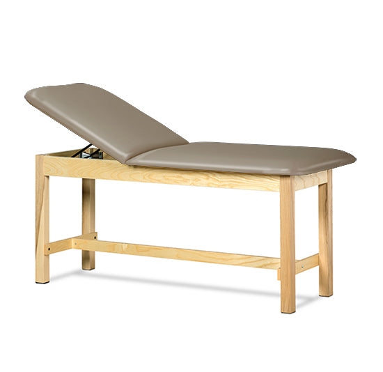 Clinton Industries - 1010-27 Classic Treatment Table w/ Adjustable Back. 27"W [Natural Finish]