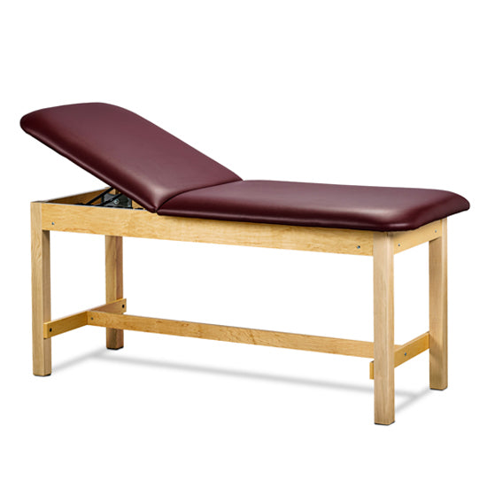 Clinton Industries - 1015-24-088 Classic Treatment Table w/ Flat Top. 500 lbs Capacity Bariatric. 24" W x 72" L [Natural Finish]