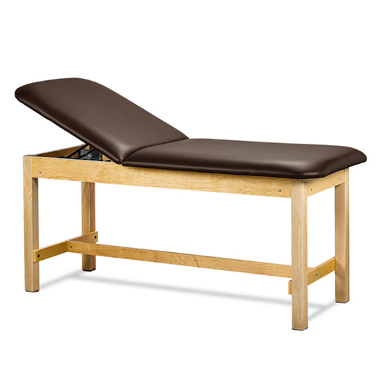 Clinton Industries - 1015-24-088 Classic Treatment Table w/ Flat Top. 500 lbs Capacity Bariatric. 24" W x 72" L [Natural Finish]