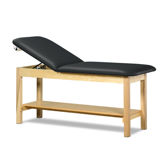 Clinton Industries - 1020-E30 Classic Treatment Table w/ Shelf & Adjustable Back. 30"W x 72" L [Quick Ship]