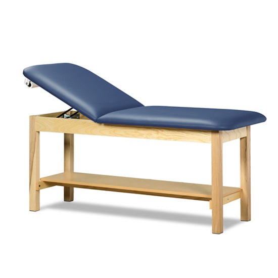 Clinton Industries - 1020-E27 Classic Treatment Table w/ Shelf & Adjustable Back. 27"W x 72" L [Quick Ship]