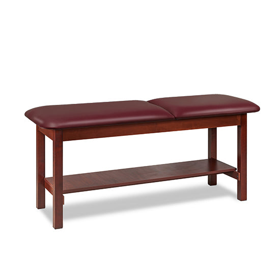 Clinton Industries - 1020-38 Classic Treatment Table w/ Adjustable Back & Shelf. 78"L x 30"W. 400 lbs Capacity [Natural Finish] - Clinton Industries product image