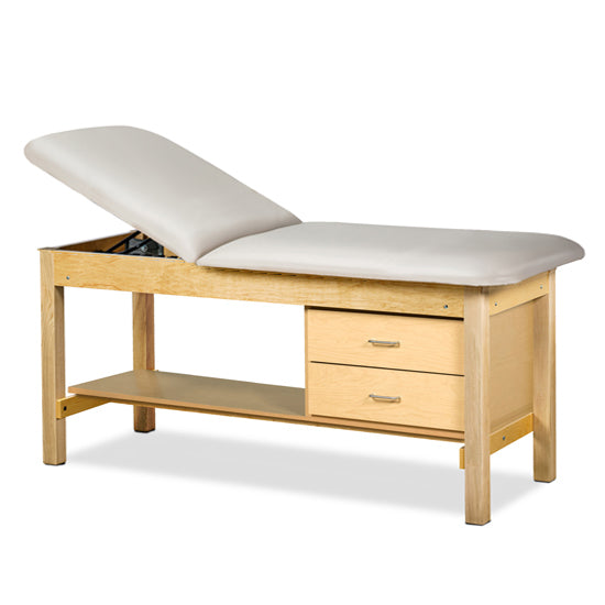 Clinton Industries - 1135-27-088 Classic Treatment Table w/ Drawers, Shelf & Flat Top. 500 lbs Capacity. 72"L x 27"W [Natural Finish] - Clinton Industries product image