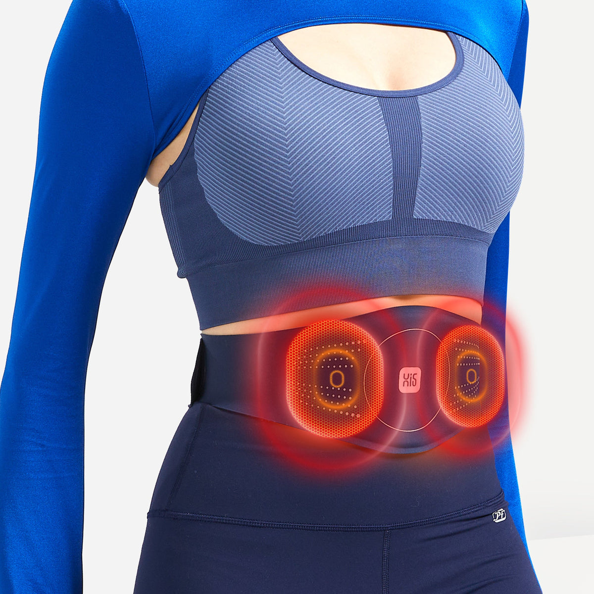 Master Massage - D1 Portable TENS Heating Pad Heated Belt for Lower Back Pain Relief - Tens Pulse-Vibration Massage