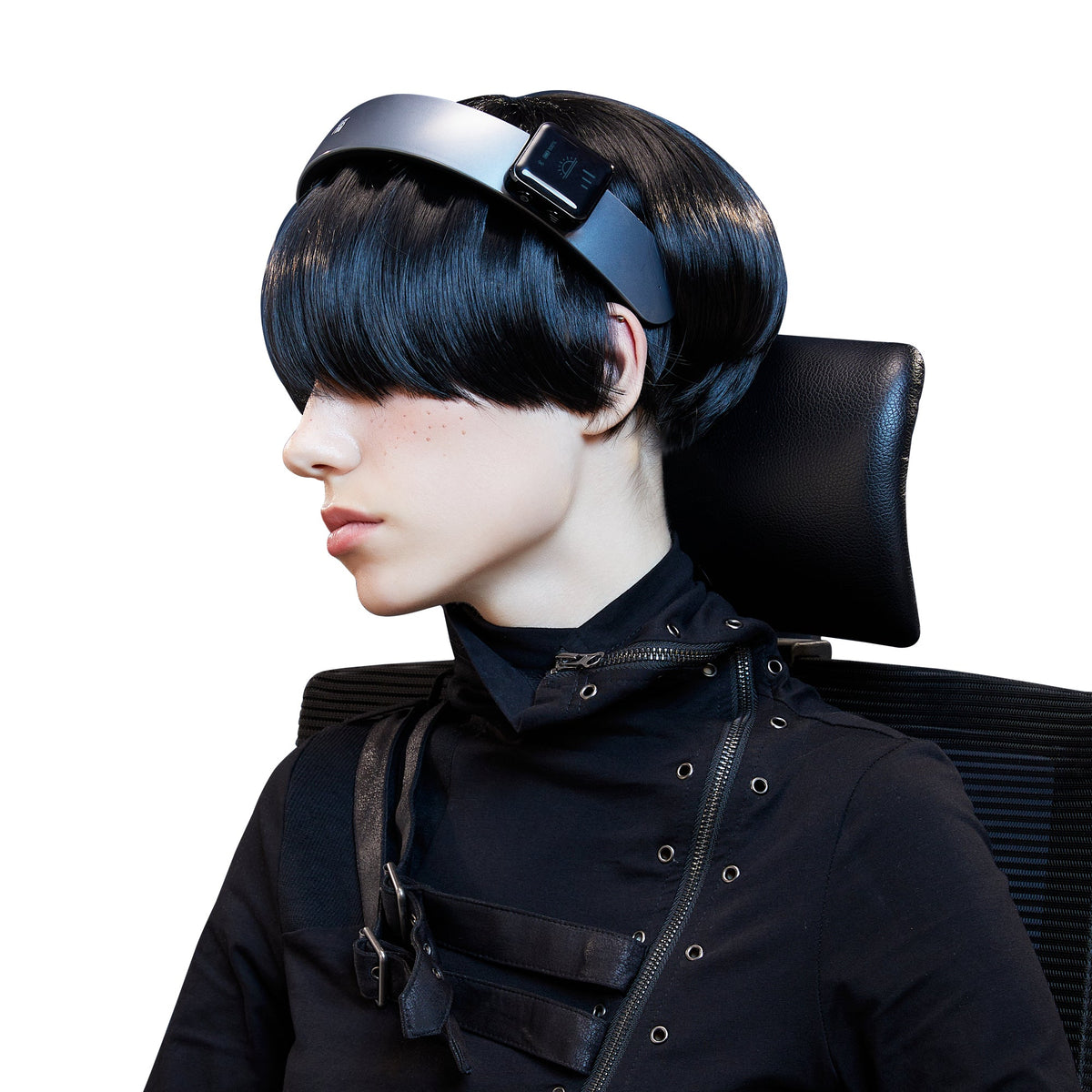 Master Massage - H1 Deluxe Hands-Free Scalp Massager, Wearable Headband Massager with 11 Vibration Nodes, 5 Massage Modes, 3 Intensity Levels, App Control, USB-C Rechargeable, Lightweight Portable Head Massager with Travel Pouch