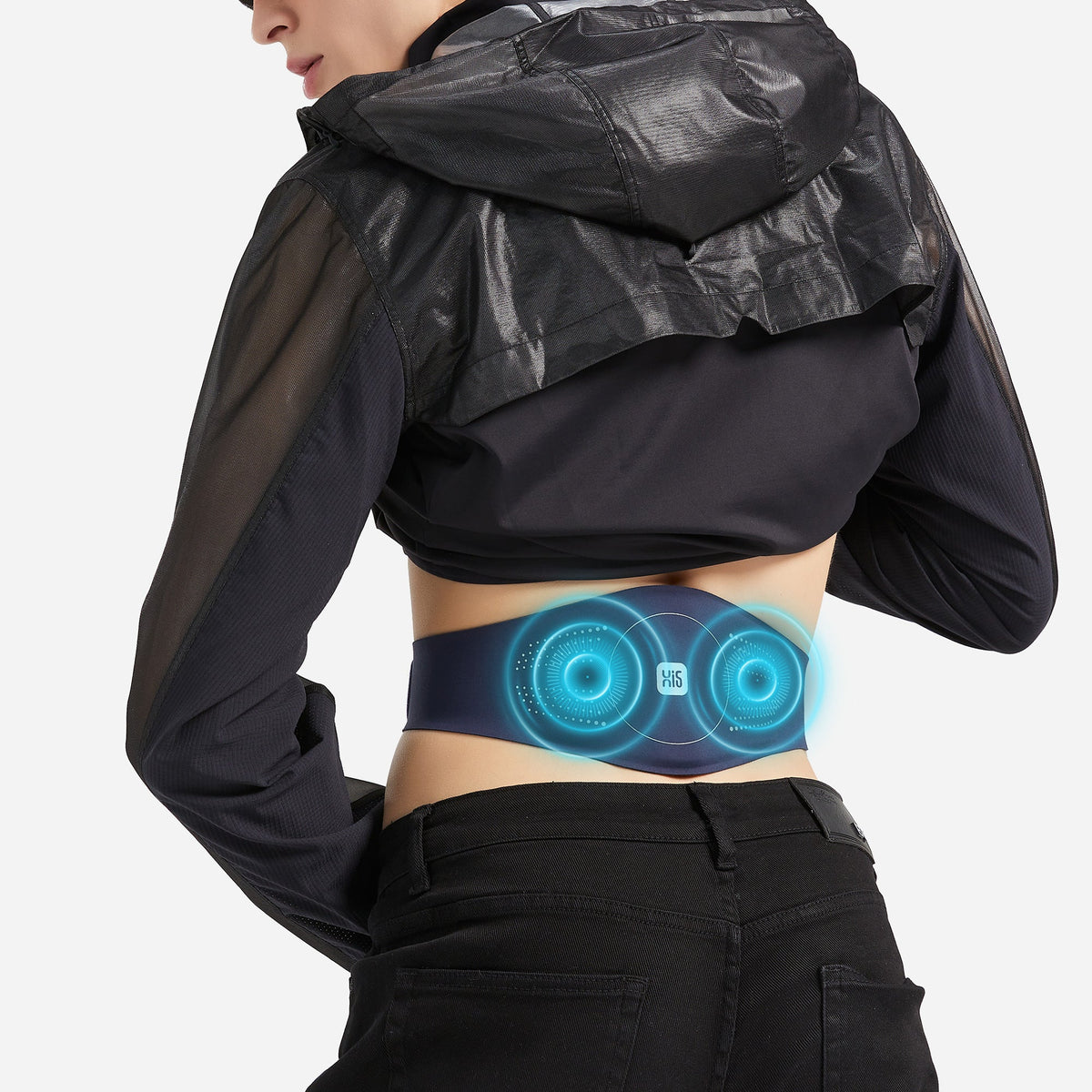 Master Massage - D1 Portable TENS Heating Pad Heated Belt for Lower Back Pain Relief - Tens Pulse-Vibration Massage