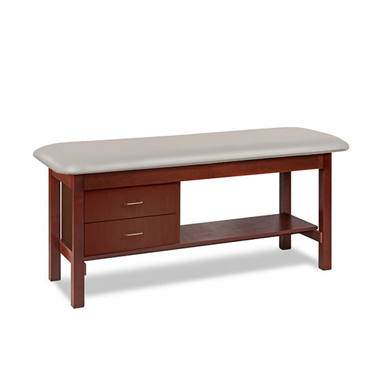 Clinton Industries - 1300-30 Classic Treatment Table w/ Drawers, Shelf & Flat Top. 400 lbs Capacity. 72"L x 30"W [Natural Finish] - Clinton Industries product image