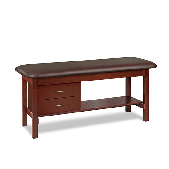 Clinton Industries - 1300-30 Classic Treatment Table w/ Drawers, Shelf & Flat Top. 400 lbs Capacity. 72"L x 30"W [Natural Finish] - Clinton Industries product image