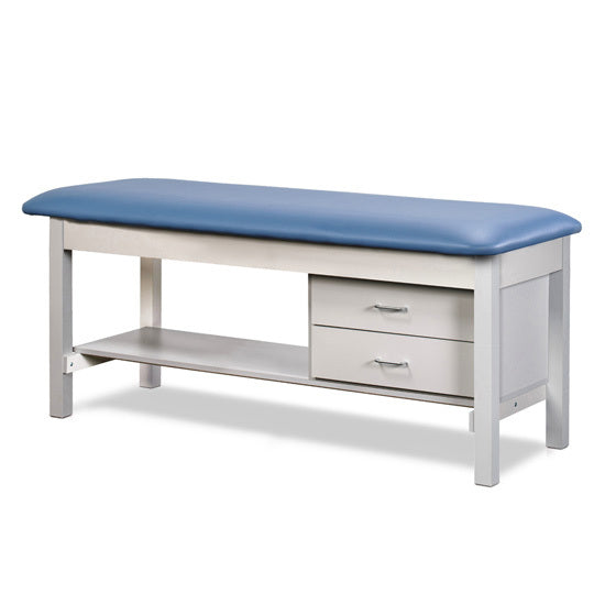 Clinton Industries - 1300-27 Classic Treatment Table w/ Drawers, Shelf & Flat Top. 400 lbs Capacity. 72"L x 27"W [Natural Finish] - Clinton Industries product image