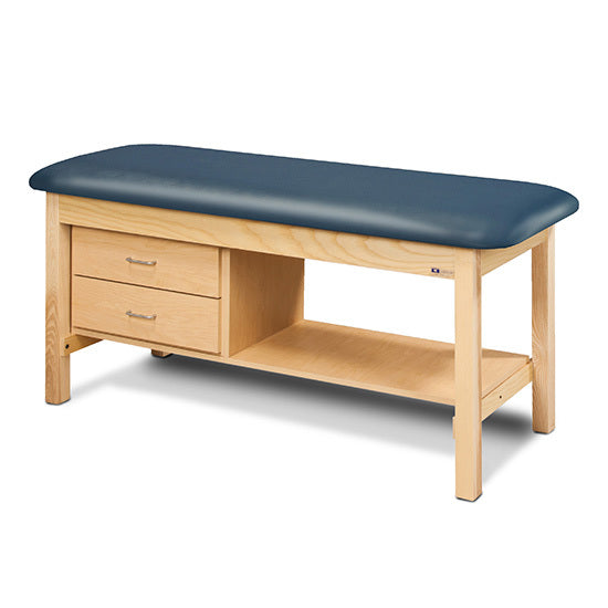 Clinton Industries - 1300-27 Classic Treatment Table w/ Drawers, Shelf & Flat Top. 400 lbs Capacity. 72"L x 27"W [Natural Finish] - Clinton Industries product image