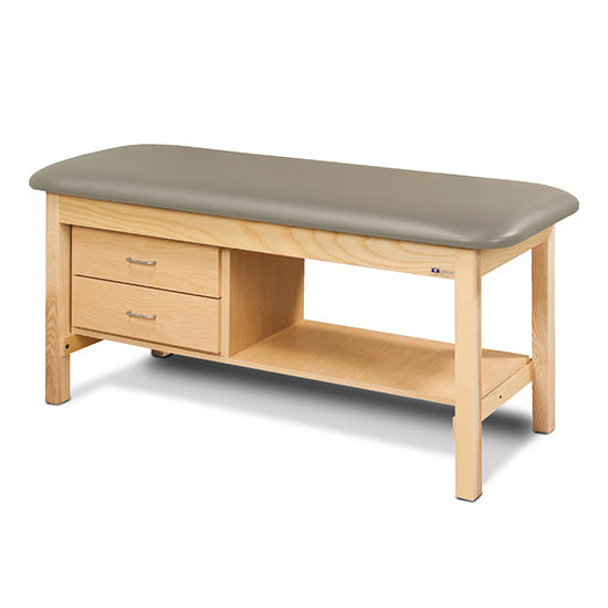 Clinton Industries - 1300-30 Classic Treatment Table w/ Drawers, Shelf & Flat Top. 400 lbs Capacity. 72"L x 30"W [Natural Finish] - Clinton Industries product image