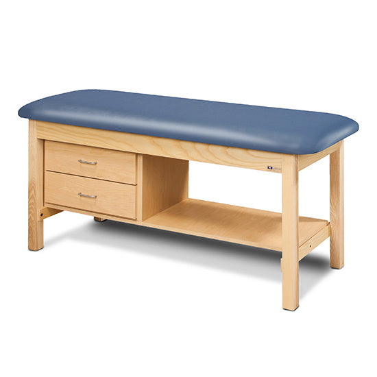 Clinton Industries - 1300-30 Classic Treatment Table w/ Drawers, Shelf & Flat Top. 400 lbs Capacity. 72"L x 30"W [Natural Finish] - Clinton Industries product image