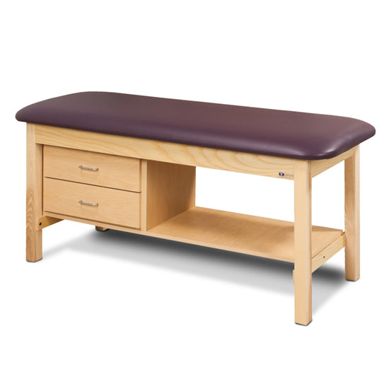 Clinton Industries - 1300-30 Classic Treatment Table w/ Drawers, Shelf & Flat Top. 400 lbs Capacity. 72"L x 30"W [Natural Finish] - Clinton Industries product image
