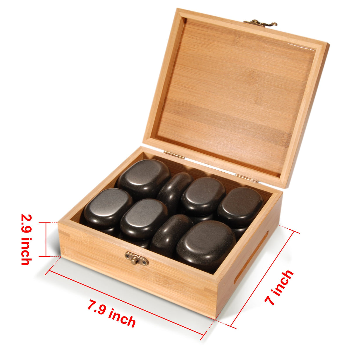 Master Massage - 18 Piece Essential Hot Stone Massage Set Kit Package for Professional or Home Spa, Healing, Pain Relief-Basalt Rock