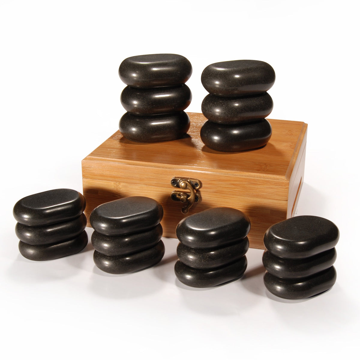 Master Massage - 18 Piece Essential Hot Stone Massage Set Kit Package for Professional or Home Spa, Healing, Pain Relief-Basalt Rock
