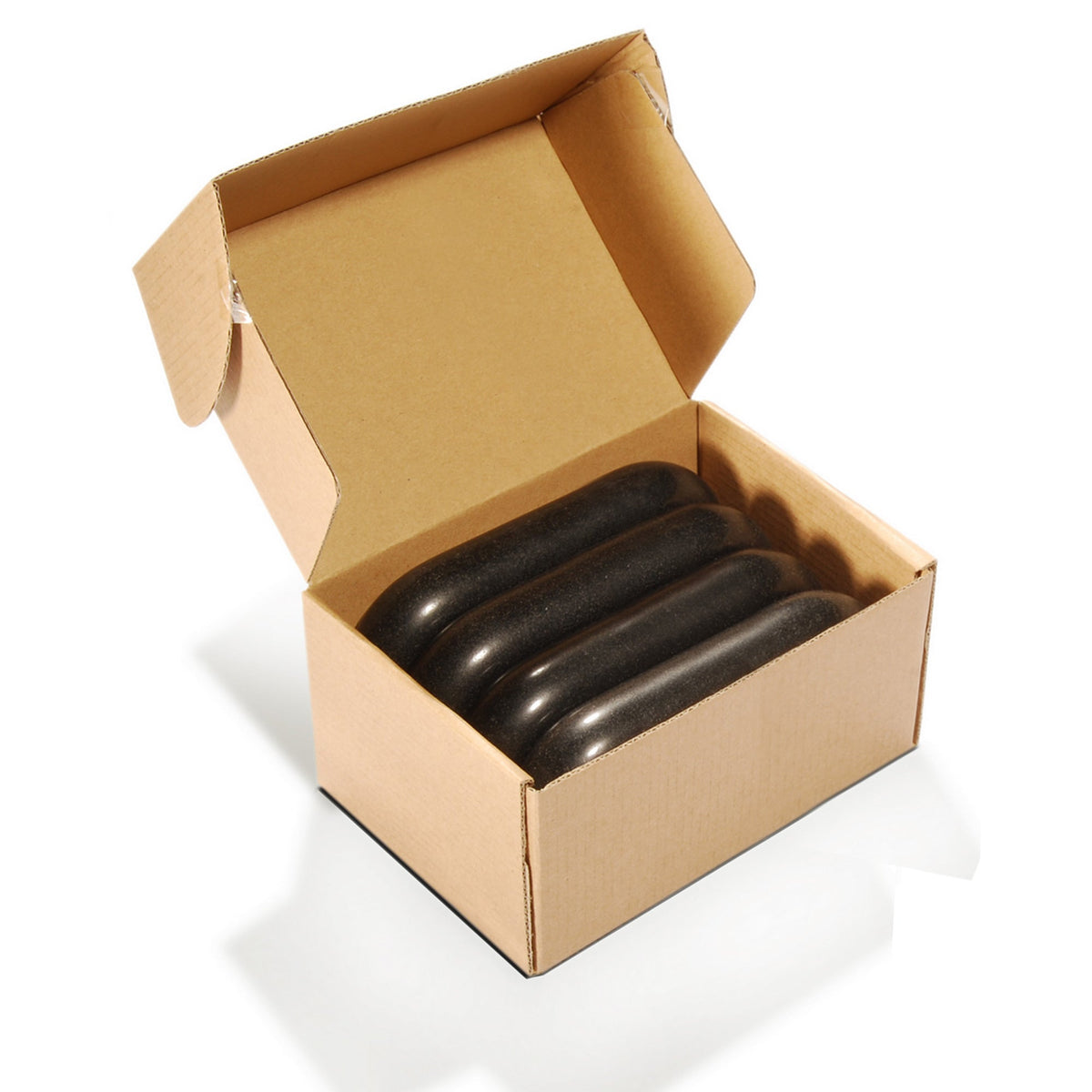 Master Massage - XX Extra Large Flat Ovular Basalt Hot Massage Stone 4 piece Pack 6" X 3.4" X 1.1" Rock