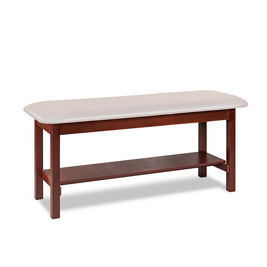 Clinton Industries - 200-27 Classic Treatment Table w/ Shelf & Flat Top. 400 lbs Capacity, 27" W x 72" L [Natural Finish] - Clinton Industries product image