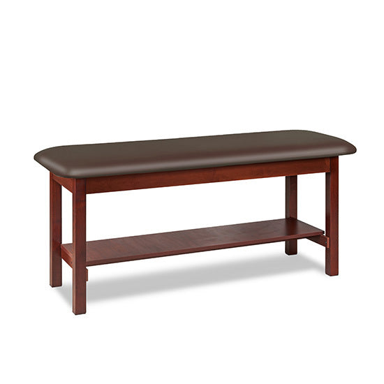 Clinton Industries - 200-30 Classic Treatment Table w/ Shelf & Flat Top. 400 lbs Capacity, 30" W x 72" L [Natural Finish] - Clinton Industries product image