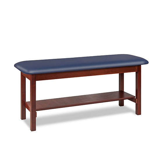 Clinton Industries - 200-27 Classic Treatment Table w/ Shelf & Flat Top. 400 lbs Capacity, 27" W x 72" L [Natural Finish] - Clinton Industries product image