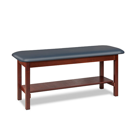 Clinton Industries - 200-38 Classic Treatment Table w/ Shelf & Flat Top. 400 lbs Capacity, 30" W x 78" L [Natural Finish] - Clinton Industries product image
