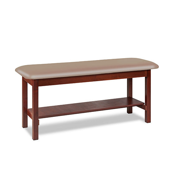 Clinton Industries - 200-30 Classic Treatment Table w/ Shelf & Flat Top. 400 lbs Capacity, 30" W x 72" L [Natural Finish] - Clinton Industries product image