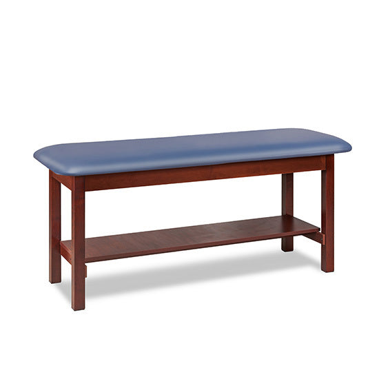 Clinton Industries - 200-30 Classic Treatment Table w/ Shelf & Flat Top. 400 lbs Capacity, 30" W x 72" L [Natural Finish] - Clinton Industries product image