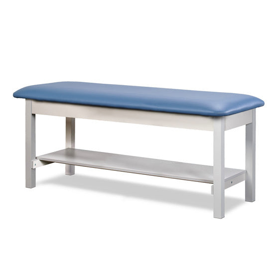 Clinton Industries - 200-38 Classic Treatment Table w/ Shelf & Flat Top. 400 lbs Capacity, 30" W x 78" L [Natural Finish] - Clinton Industries product image