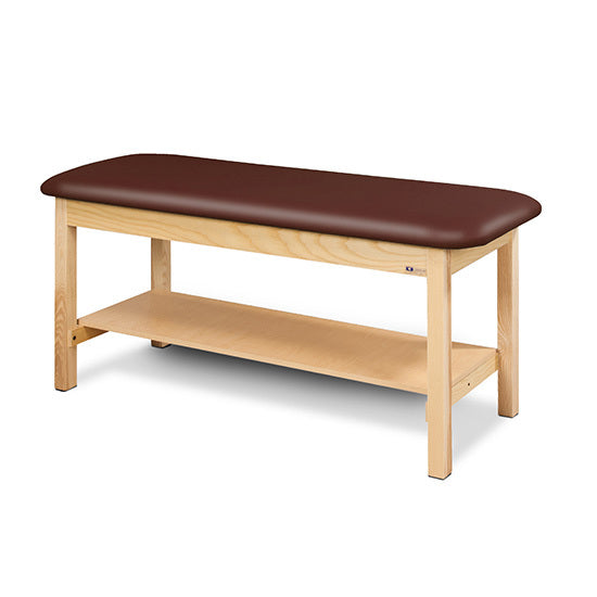 Clinton Industries - 200-27 Classic Treatment Table w/ Shelf & Flat Top. 400 lbs Capacity, 27" W x 72" L [Natural Finish] - Clinton Industries product image