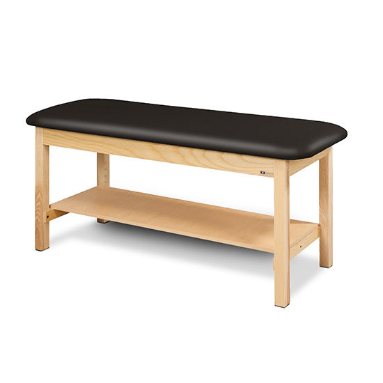 Clinton Industries - 200-38 Classic Treatment Table w/ Shelf & Flat Top. 400 lbs Capacity, 30" W x 78" L [Natural Finish] - Clinton Industries product image