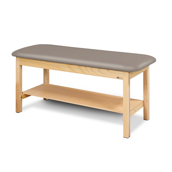 Clinton Industries - 200-30 Classic Treatment Table w/ Shelf & Flat Top. 400 lbs Capacity, 30" W x 72" L [Natural Finish] - Clinton Industries product image