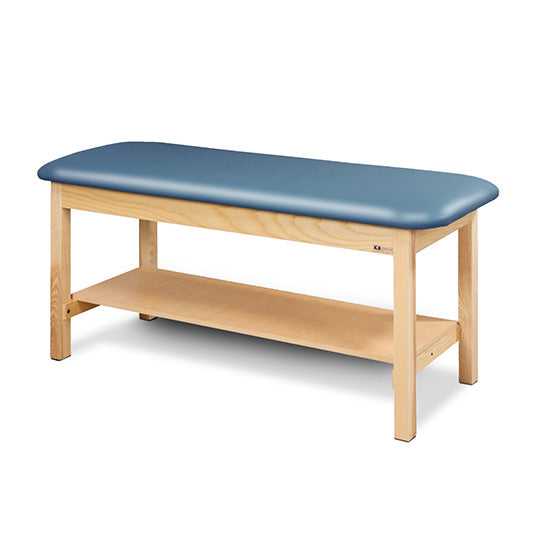 Clinton Industries - 200-38 Classic Treatment Table w/ Shelf & Flat Top. 400 lbs Capacity, 30" W x 78" L [Natural Finish] - Clinton Industries product image