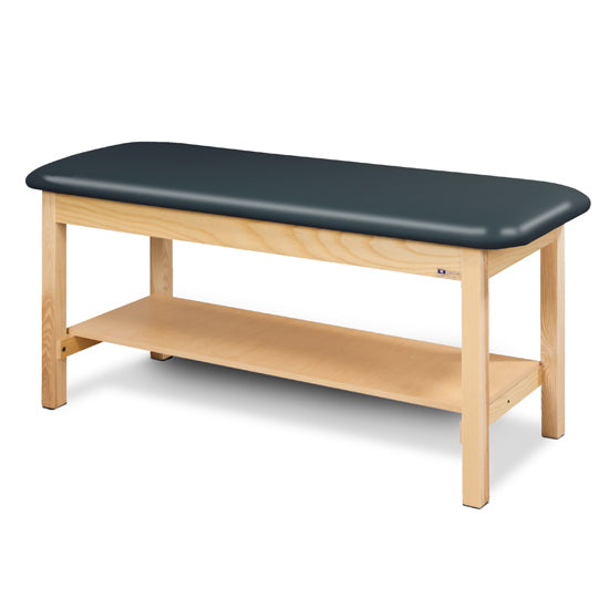 Clinton Industries - 200-30 Classic Treatment Table w/ Shelf & Flat Top. 400 lbs Capacity, 30" W x 72" L [Natural Finish] - Clinton Industries product image