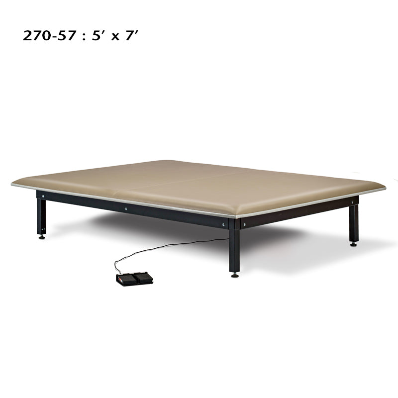Clinton Industries - 270-57 Bariatric Power Hi-Lo Mat Table w/ Flat Top. 7'L x 5'W, for Physical Therapy - Clinton Industries product image