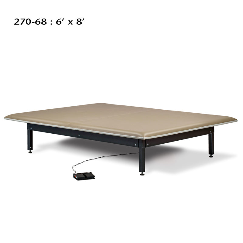 Clinton Industries - 270-68 Bariatric Power Hi-Lo Mat Table w/ Flat Top. 8'L x 6'W, for Physical Therapy - Clinton Industries product image