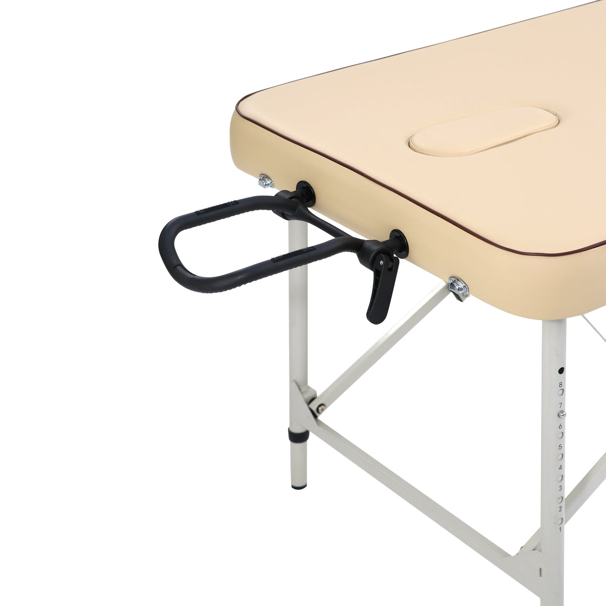 Master Massage - 28” Breeze Light Weight Aluminum Portable Massage Table Package, Cream Color
