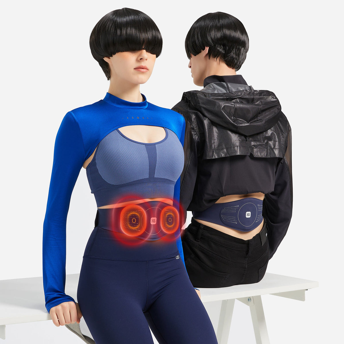 Master Massage - D1 Portable TENS Heating Pad Heated Belt for Lower Back Pain Relief - Tens Pulse-Vibration Massage