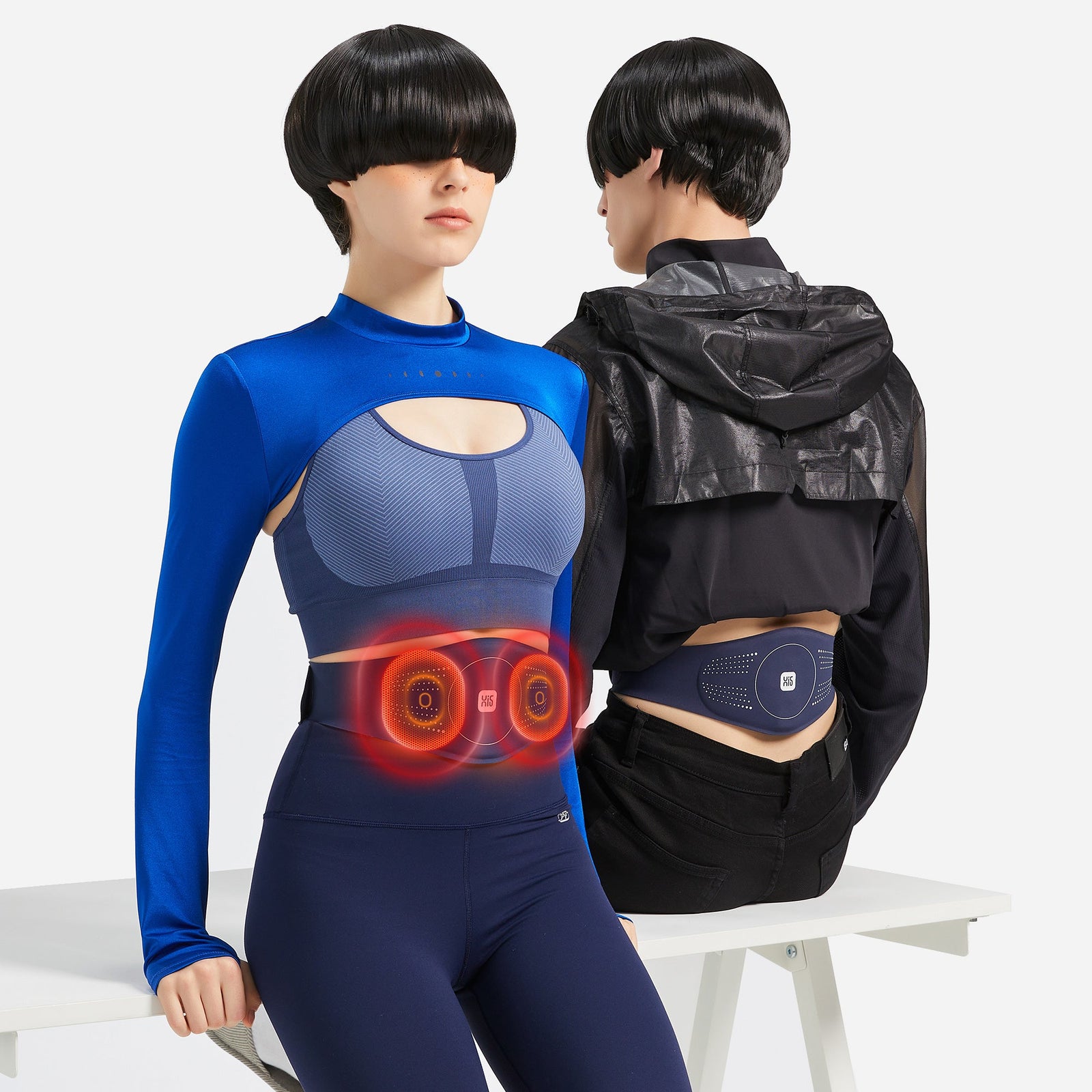 Master Massage - D1 Portable TENS Heating Pad Heated Belt for Lower Back Pain Relief - Tens Pulse-Vibration Massage