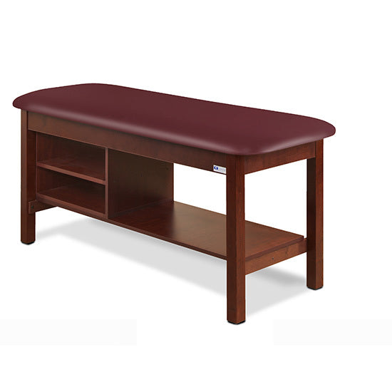Clinton Industries - 300-38 Classic Treatment Table w/ Shelving & Flat Top. 400lbs Capacity, 78"L x 30"W [Natural Finish] - Clinton Industries product image