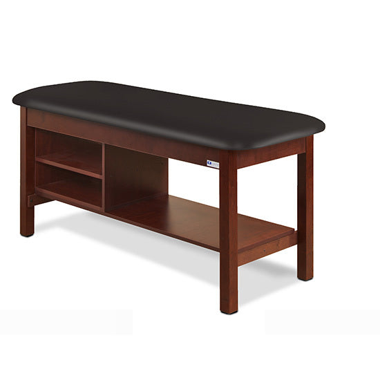 Clinton Industries - 300-38 Classic Treatment Table w/ Shelving & Flat Top. 400lbs Capacity, 78"L x 30"W [Natural Finish] - Clinton Industries product image