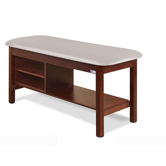 Clinton Industries - 300-30 Classic Treatment Table w/ Shelving & Flat Top. 400lbs Capacity, 72"L x 30"W [Natural Finish] - Clinton Industries product image