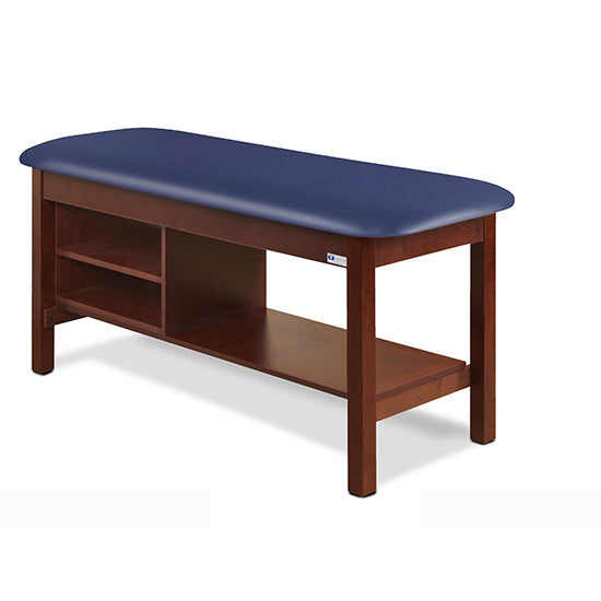 Clinton Industries - 300-30 Classic Treatment Table w/ Shelving & Flat Top. 400lbs Capacity, 72"L x 30"W [Natural Finish] - Clinton Industries product image