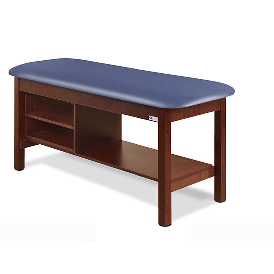 Clinton Industries - 300-30 Classic Treatment Table w/ Shelving & Flat Top. 400lbs Capacity, 72"L x 30"W [Natural Finish] - Clinton Industries product image