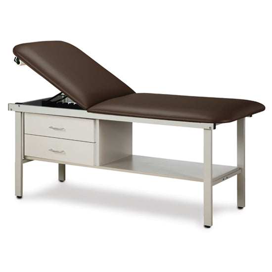 Clinton Industries - 3013-28 ETA Alpha Treatment Table w/ Drawers, Shelf & Adjustable Back. 78"L x 27"W - Clinton Industries product image