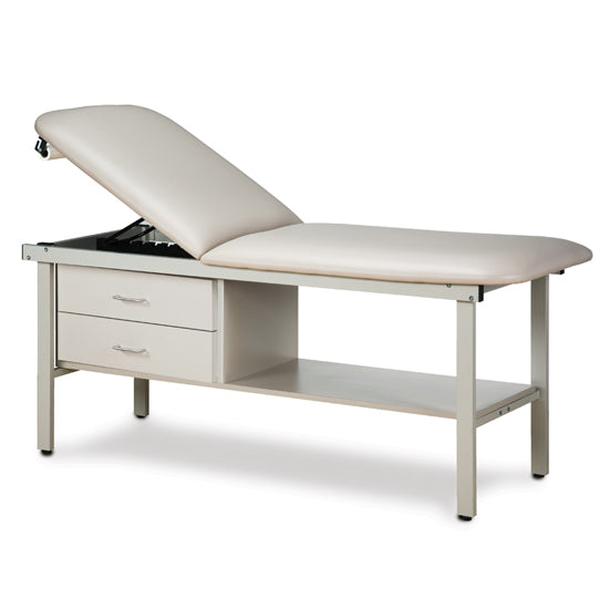 Clinton Industries - 3013-38 ETA Alpha Treatment Table w/ Drawers, Shelf & Adjustable Back. 78"L x 30"W - Clinton Industries product image