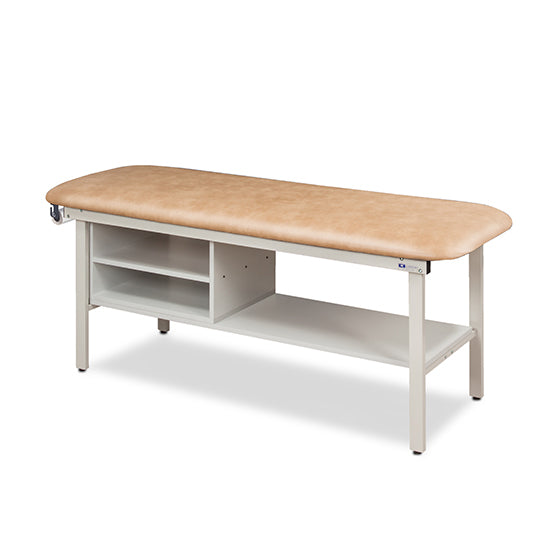 Clinton Industries - 3300-38 Alpha Treatment Table w/ Shelving & Flat Top. 78"L x 30"W - Clinton Industries product image