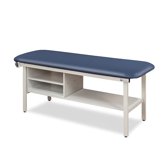 Clinton Industries - 3300-28 Alpha Treatment Table w/ Shelving & Flat Top. 78"L x 27"W - Clinton Industries product image
