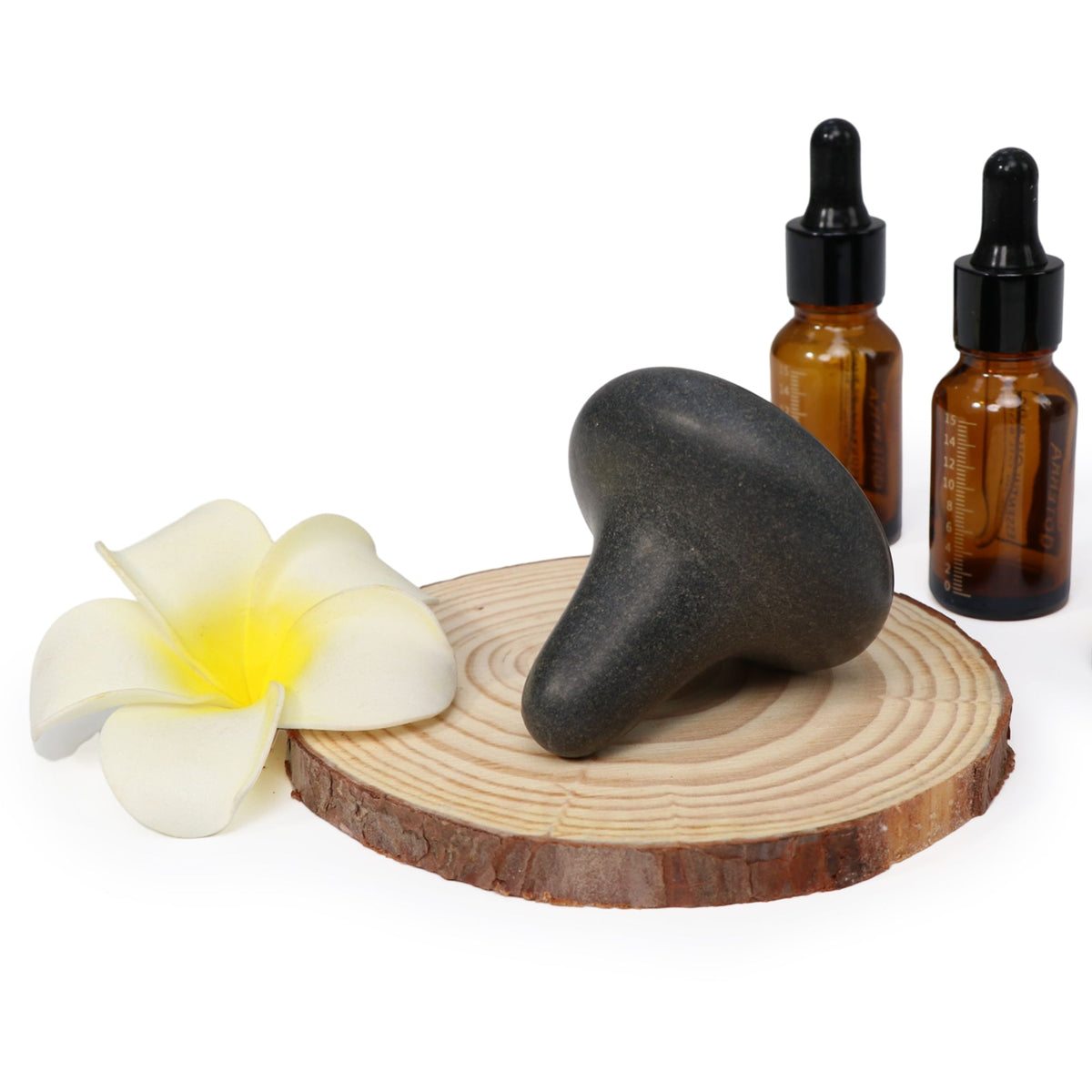 Master Massage - Mushroom Shape Balsalt Hot Massage Stone Trigger Presser Point 1 Piece(Φ2.5” x 2.5”)