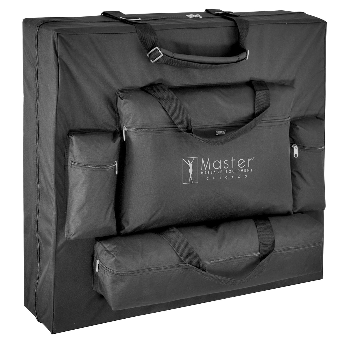 Master Massage - 30” Monaco Airwave Full Body Stretching Portable Massage Table with Airbags, 3D Lumbar Traction - Neck, Back, Waist, Hip Relaxation & Pain Relief for Professional & Home Use Chiropractic Table (Black)