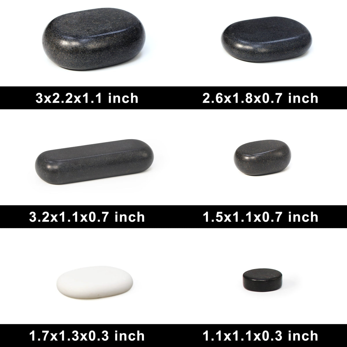 Master Massage - 40 Piece Deluxe Hot Stone Massage Stone Set Kit Package for a Full Body Massage with Black Lava Volcano Basalt Rock